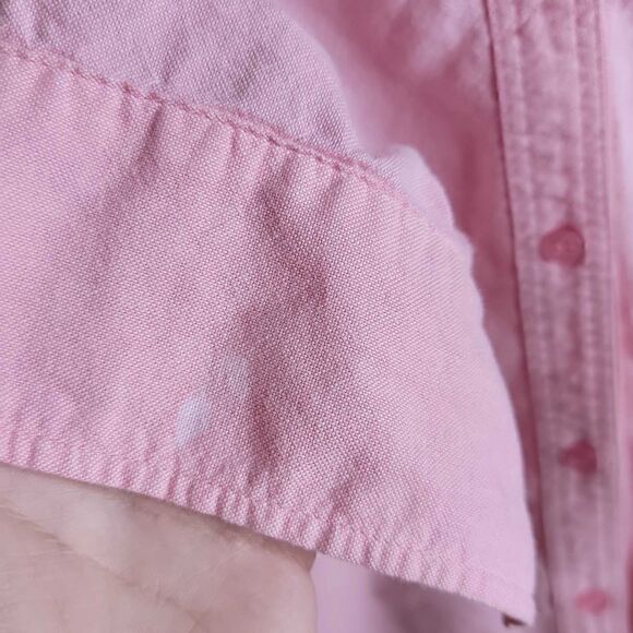 Riders by Lee Roll Sleeve Button Down Collar Shirt Pink Size XL - Picture 11 of 14